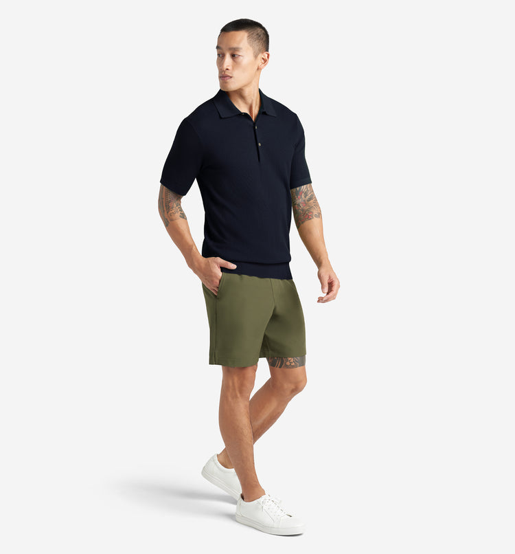 Mini Waffle Knit Polo