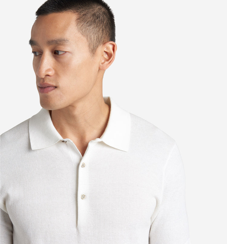 Mini Waffle Knit Polo
