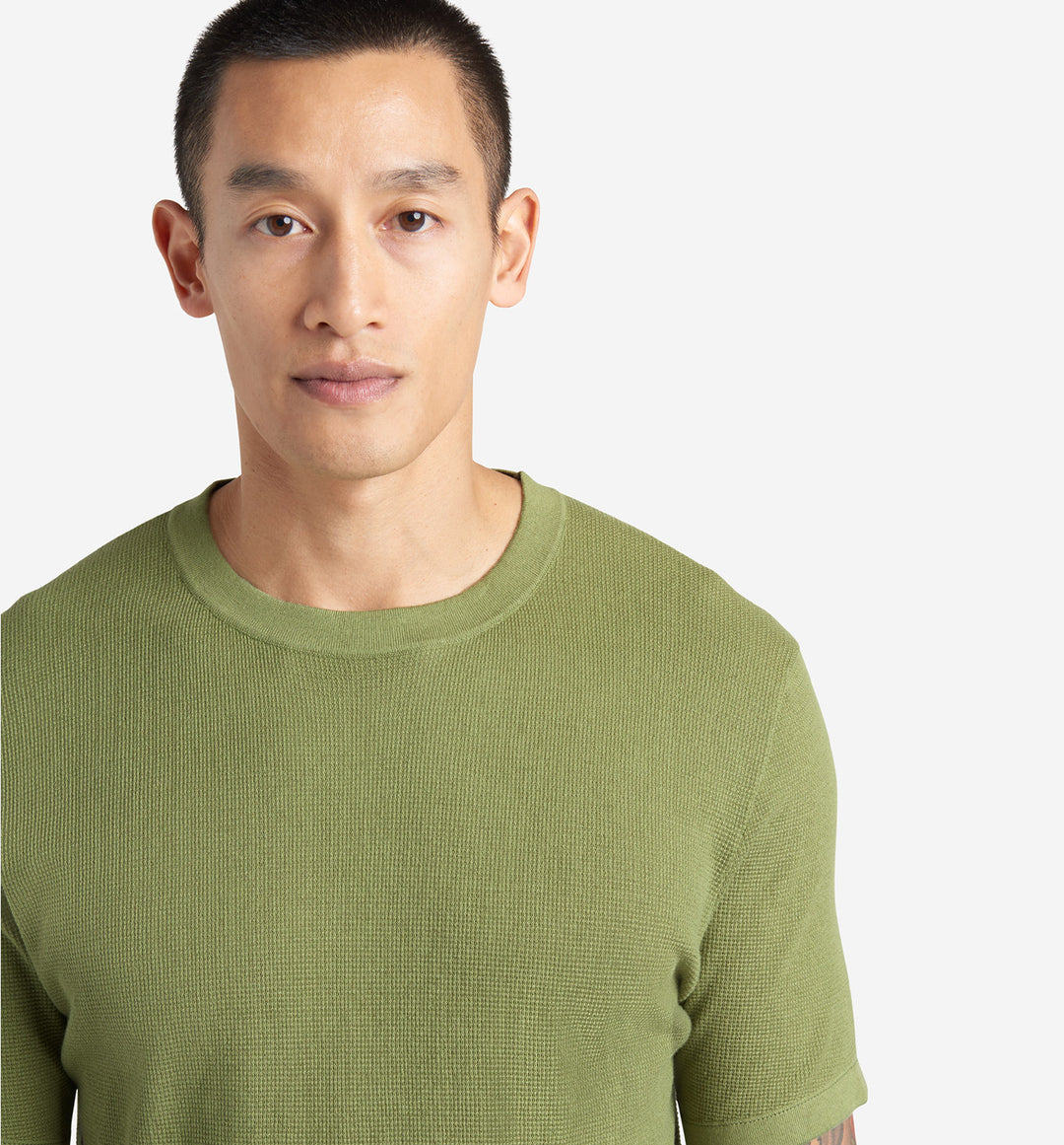 Mini Waffle Knit Crew