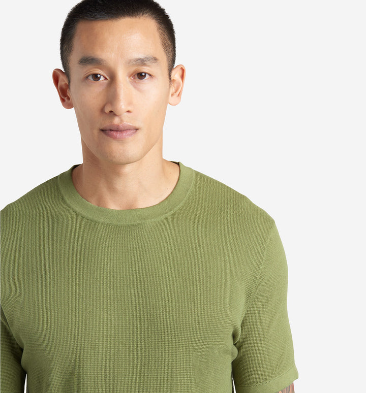 Mini Waffle Knit Crew