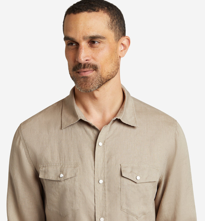 4Corner Linen Snap Shirt