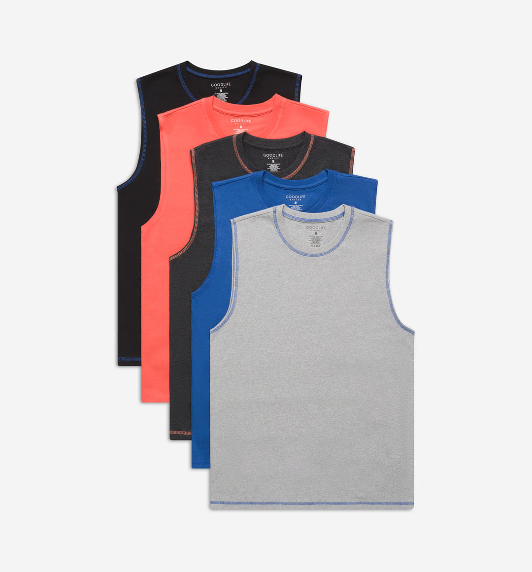Sleeveless Tee Undershirt (5-Pack)