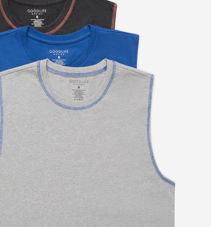 Sleeveless Tee Undershirt (5-Pack)