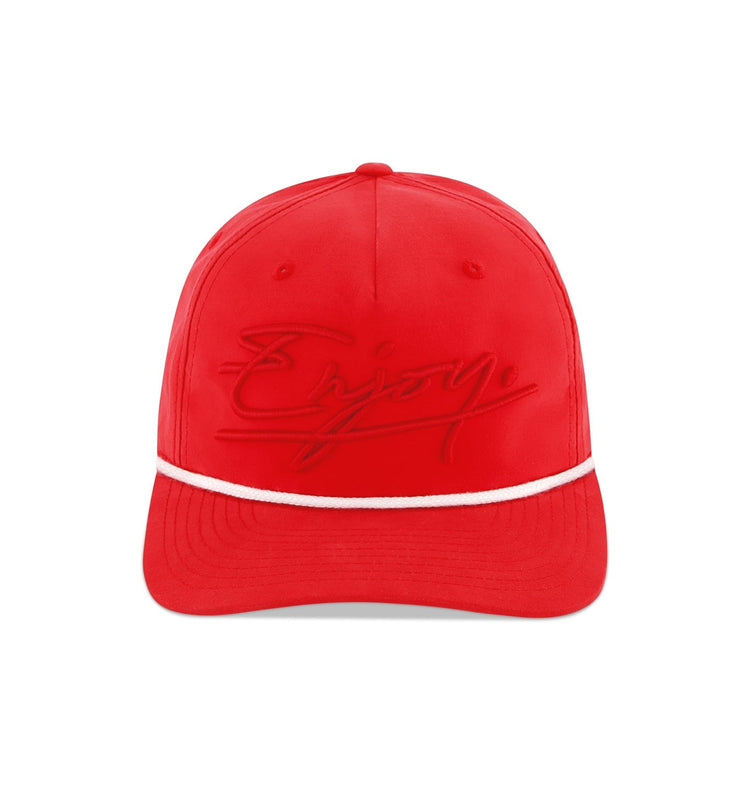 enjoy flat brim hat red