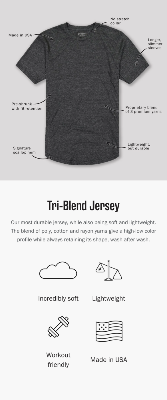 New Tri-Blend Scallop V - Timber – Goodlife