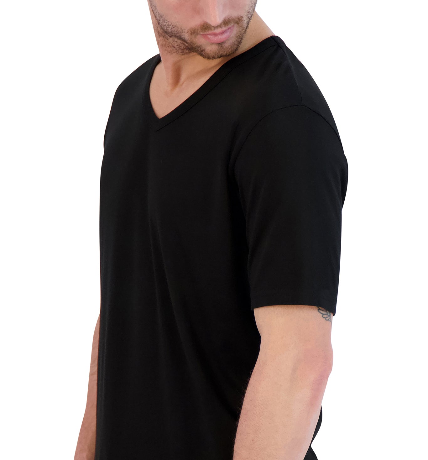 Black T-Shirts - | Goodlife Men\'s Supima Clothing V-Neck